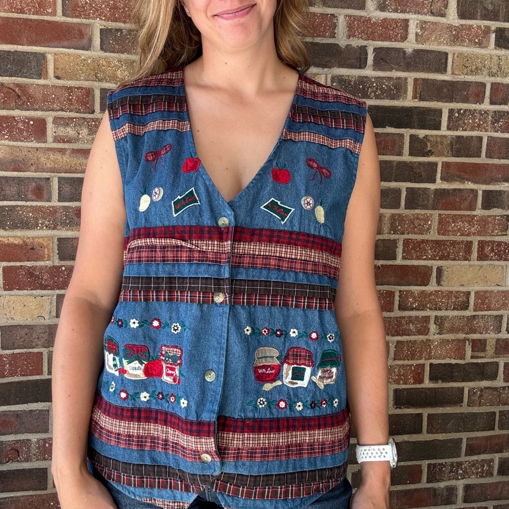 Blue Denim Sleeveless Top